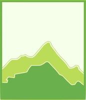icône de vert montagnes dans plat conception, symbolisant la nature. vecteur