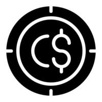 Canada pièces de monnaie icône vecteur graphique illustration pour la toile, ui et app mobile conception isolé sur blanc Contexte