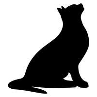 Illustration vectorielle de silhouette de chat vecteur
