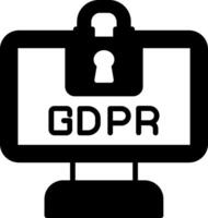 GDPR vecteur icône