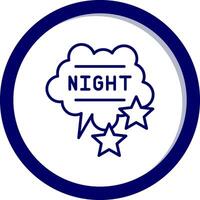 icône de vecteur de nuit