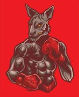 logo de boxe kangourou