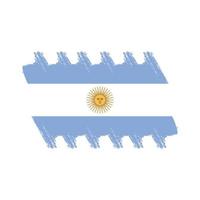 vecteur de drapeau argentin avec style pinceau aquarelle