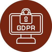 GDPR vecteur icône