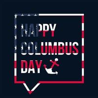 bannière de célébration joyeux jour de columbus vecteur