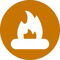 icône de vecteur de feu de camp
