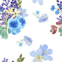 Modèle vintage textile style floral aquarelle luxuriante sans soudure, aquarelle fleurs isolé sur fond blanc. Décor de fleurs design pour carte, faites gagner la date, cartes d&#39;invitation de mariage, affiches, bannières. vecteur