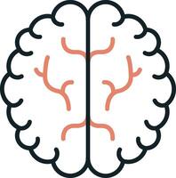 icône de vecteur de cerveau humain