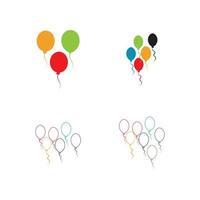conception de ballons, fête d'anniversaire décoration et divertissement de vacances, illustration vectorielle vecteur