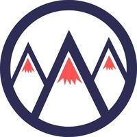 sur le thème de la montagne logo modèle avec vecteur icône illustration concept.