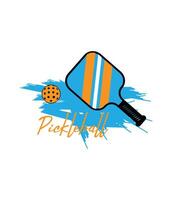 création de logo de pickleball vecteur