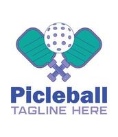 création de logo de pickleball vecteur