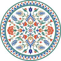 vecteur coloré rond turc ornement. ottoman cercle, anneau, Cadre