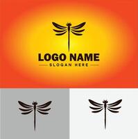 libellule logo vecteur art icône graphique pour entreprise marque affaires icône libellule logo modèle