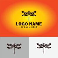 libellule logo vecteur art icône graphique pour entreprise marque affaires icône libellule logo modèle
