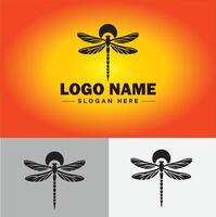 libellule logo vecteur art icône graphique pour entreprise marque affaires icône libellule logo modèle