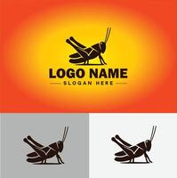sauterelle logo vecteur art icône graphique pour entreprise marque affaires icône sauterelle logo modèle