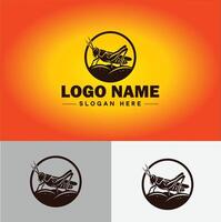 sauterelle logo vecteur art icône graphique pour entreprise marque affaires icône sauterelle logo modèle