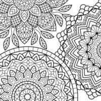 coloration livre pages. mandala Contexte. Indien anti stress médaillon. abstrait islamique fleur, arabe henné conception, yoga symbole. vecteur illustration