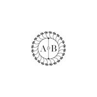 un B Facile mariage initiale concept avec haute qualité logo conception vecteur
