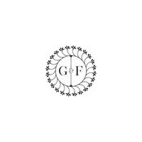 gf Facile mariage initiale concept avec haute qualité logo conception vecteur