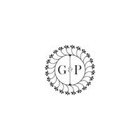 gp Facile mariage initiale concept avec haute qualité logo conception vecteur