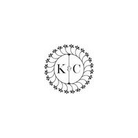 kc Facile mariage initiale concept avec haute qualité logo conception vecteur