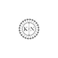 kn Facile mariage initiale concept avec haute qualité logo conception vecteur