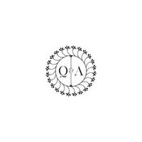 qa Facile mariage initiale concept avec haute qualité logo conception vecteur