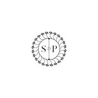 sp Facile mariage initiale concept avec haute qualité logo conception vecteur