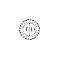 td Facile mariage initiale concept avec haute qualité logo conception vecteur