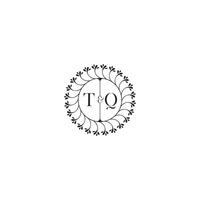 tq Facile mariage initiale concept avec haute qualité logo conception vecteur