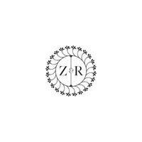 zr Facile mariage initiale concept avec haute qualité logo conception vecteur