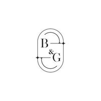 bg ligne Facile initiale concept avec haute qualité logo conception vecteur