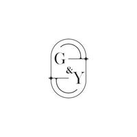 gy ligne Facile initiale concept avec haute qualité logo conception vecteur