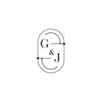 gj ligne Facile initiale concept avec haute qualité logo conception vecteur