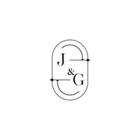 jg ligne Facile initiale concept avec haute qualité logo conception vecteur