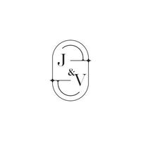 jv ligne Facile initiale concept avec haute qualité logo conception vecteur
