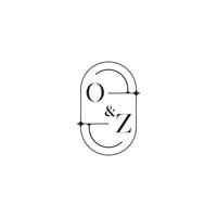 oz ligne Facile initiale concept avec haute qualité logo conception vecteur