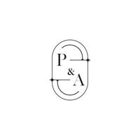 Pennsylvanie ligne Facile initiale concept avec haute qualité logo conception vecteur