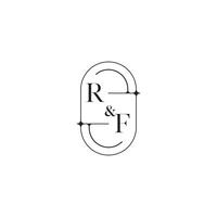 rf ligne Facile initiale concept avec haute qualité logo conception vecteur