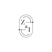 zi ligne Facile initiale concept avec haute qualité logo conception vecteur