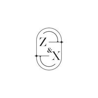 zx ligne Facile initiale concept avec haute qualité logo conception vecteur