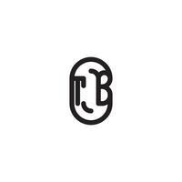 tb ligne Facile rond initiale concept avec haute qualité logo conception vecteur