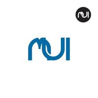 lettre mui monogramme logo conception vecteur