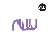 lettre muw monogramme logo conception vecteur