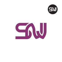 lettre snj monogramme logo conception vecteur