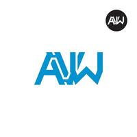 lettre avw monogramme logo conception vecteur