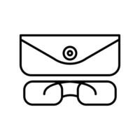 des lunettes de soleil icône ou logo illustration contour noir style vecteur