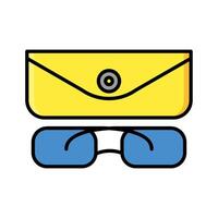 des lunettes de soleil icône vecteur ou logo illustration rempli Couleur style